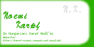 noemi karpf business card